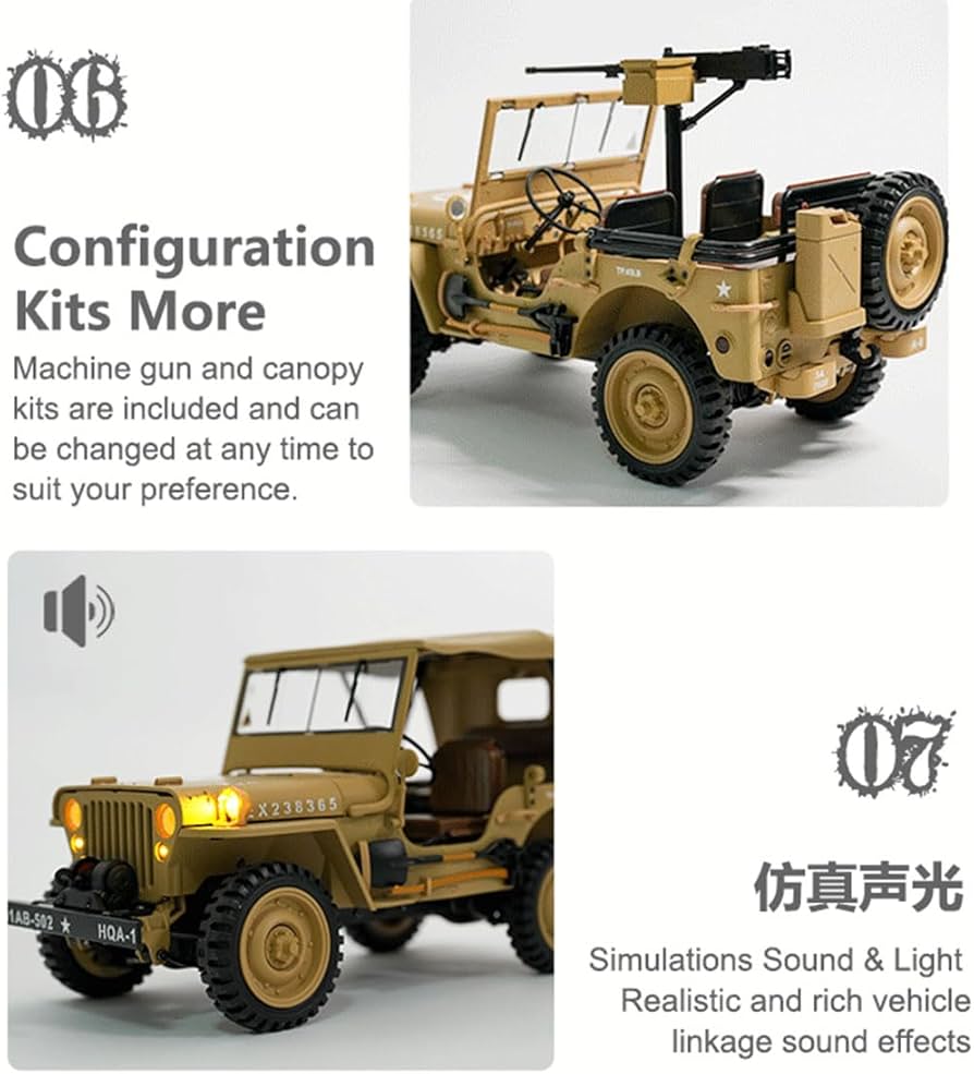 Amazon.com: GoAssemb HG4-58 U.S. Willys RC Simulation Off-Road Car Amazon.com: GoAssemb HG4-58 U.S. Willys RC Simulation Off-Road Car